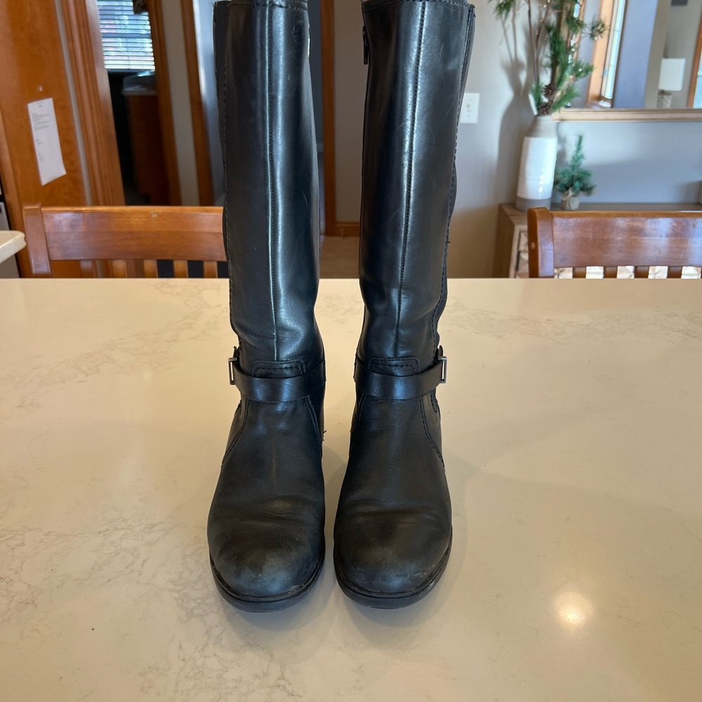 Women's Black Clarks Riding Boots